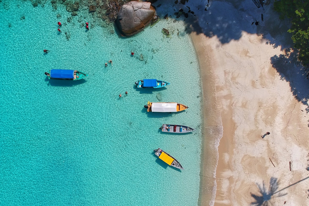 Plage paradisiaque avec eau turquoise