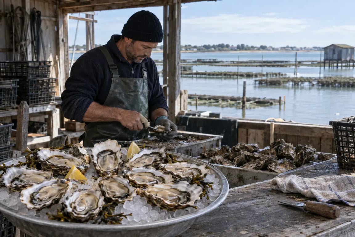 Escapade gourmande sur la côte atlantique dans une cabane ostréicole de l'île d'Oléron
