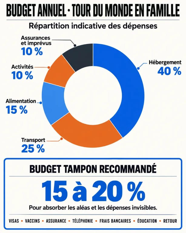 Répartition des dépenses pour optimiser son budget pour un tour du monde en famille